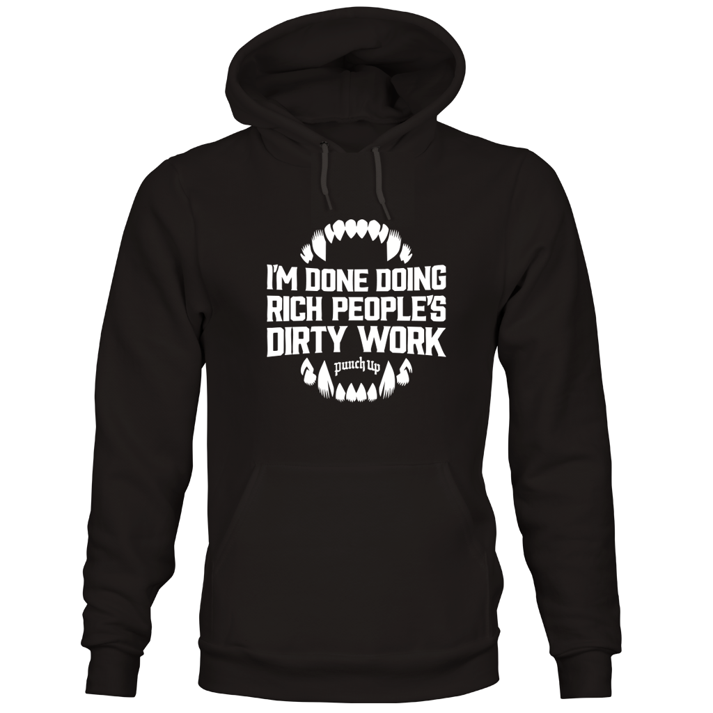 Punch Up I'm Done Unisex Pullover Hoodie - Black