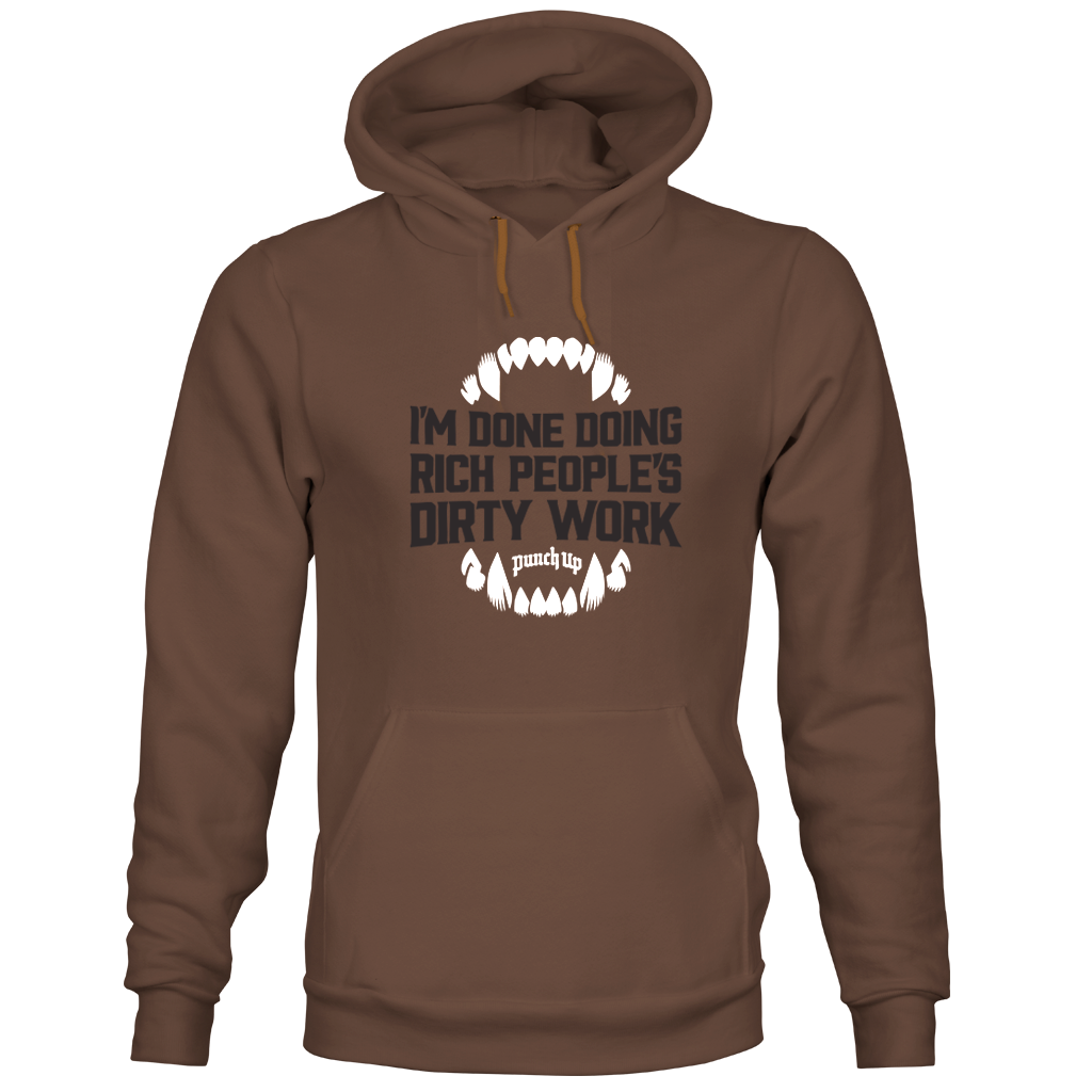Punch Up I'm Done Unisex Pullover Hoodie - Brown
